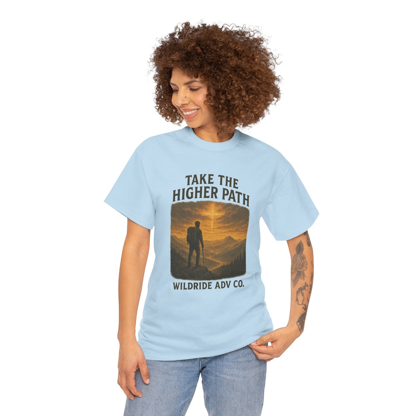 Adventure-Inspired Tee - Explore the Higher Path Faith Based