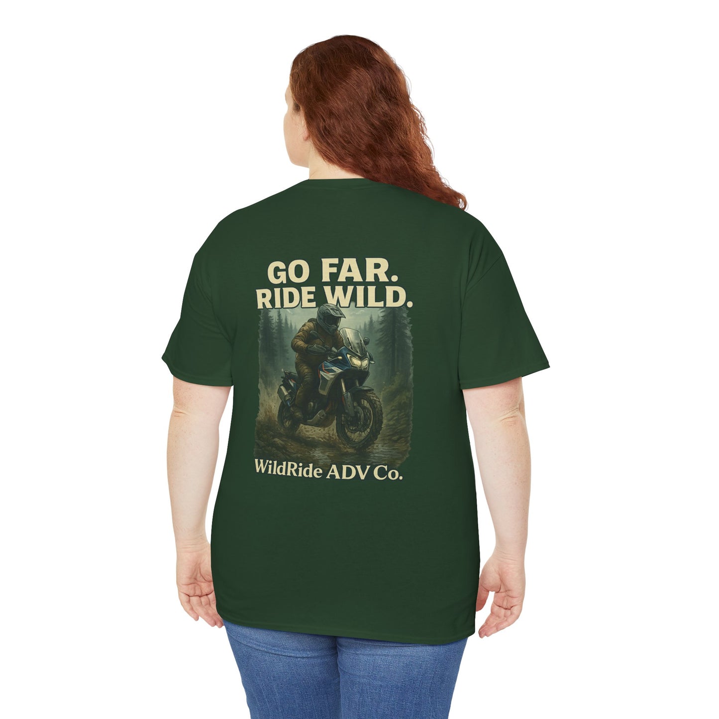 'Go Far, Ride Wild', Motorcycle Shirt, Epic Outdoor Style