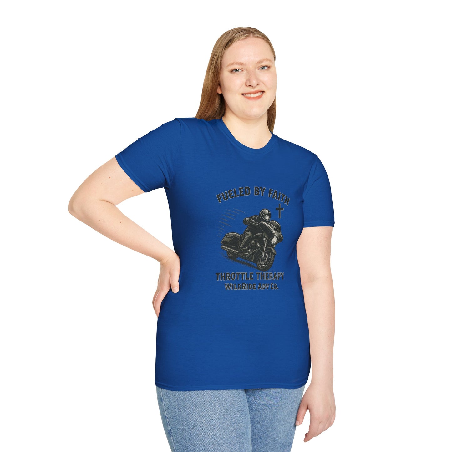 Fueled By Faith,Throttle Therapy Shirt Softstyle Tee, Bagger Edition
