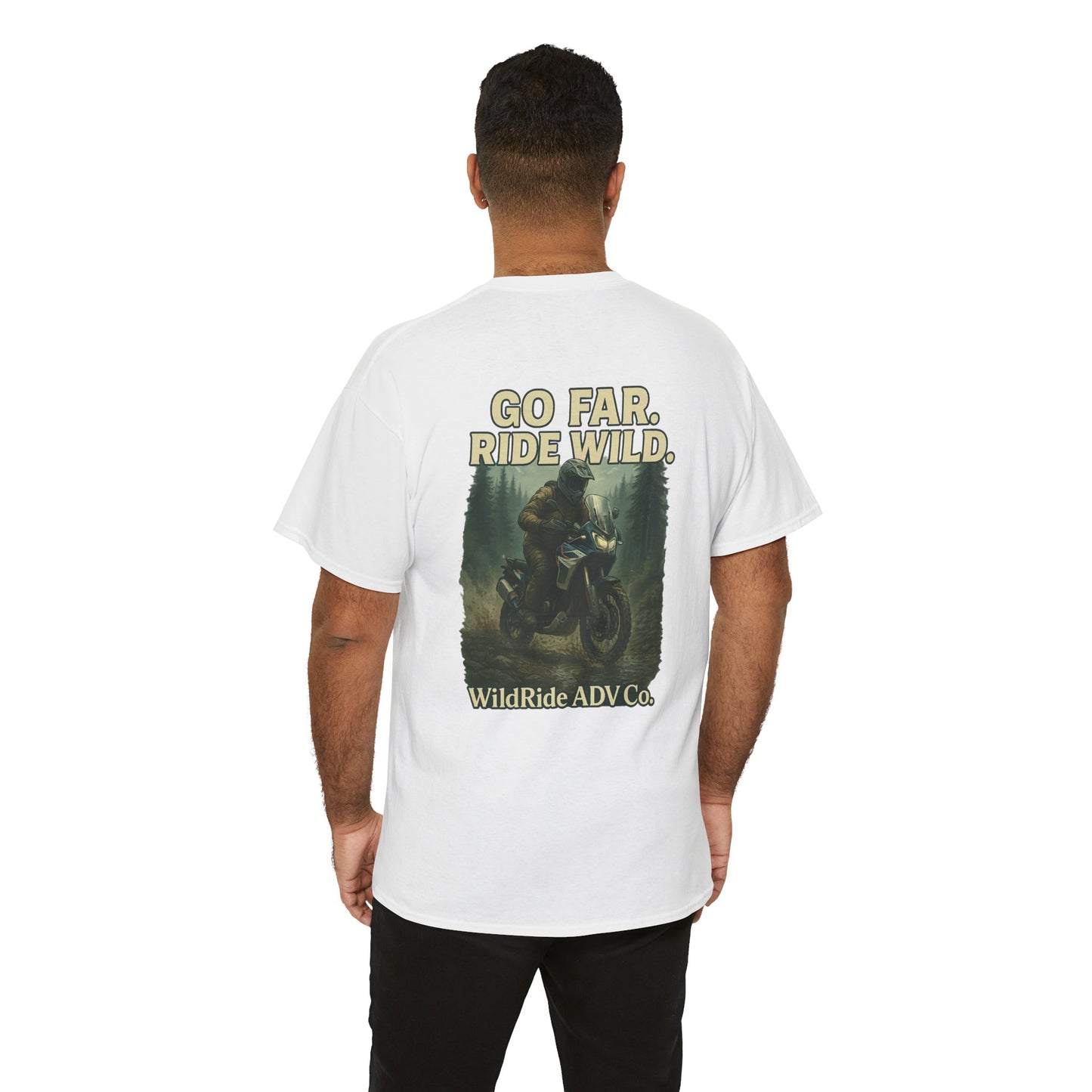 'Go Far, Ride Wild', Motorcycle Shirt, Epic Outdoor Style