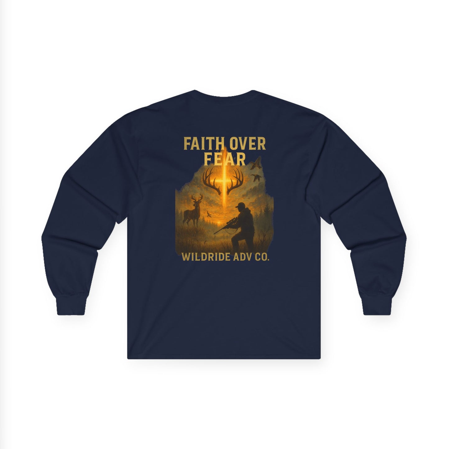 Faith Over Fear - Hunting Graphic Long Sleeve Tee