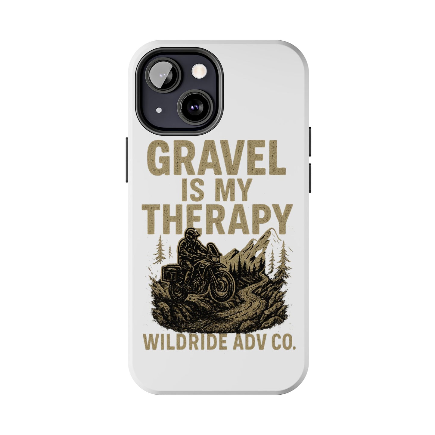 Gravel Therapy Phone Case, Tough Motorcycle Phone Cover, Adventure Gift, Off-Road Enthusiast Accessory, Stylish Biker Case