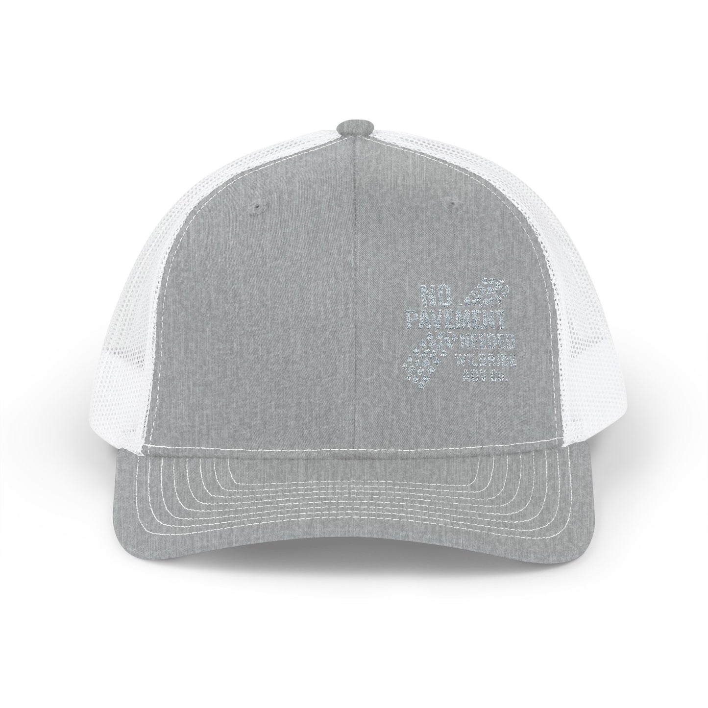 No Pavement Needed Embroidered Snapback Trucker Cap