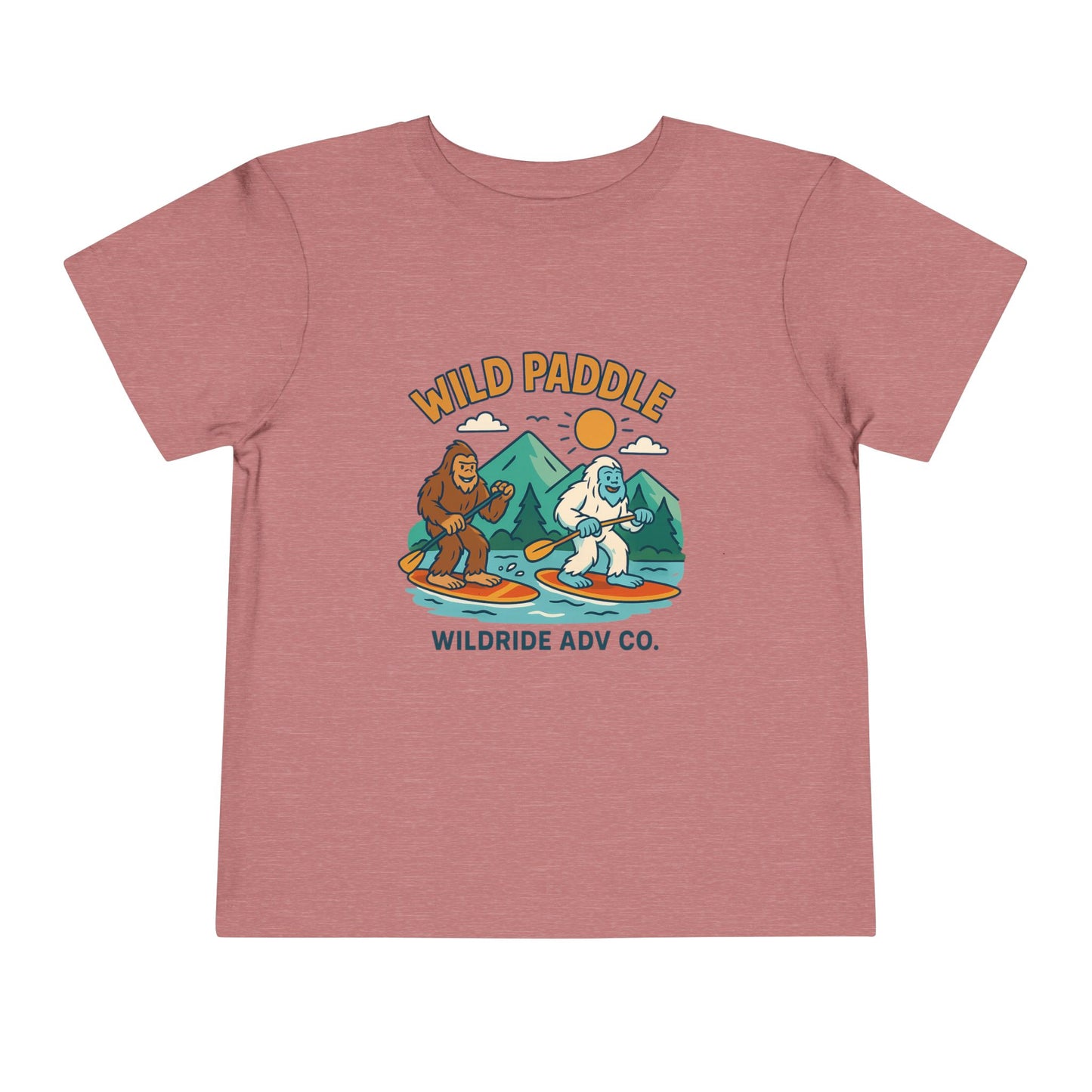 Bigfoot Paddle board Toddler Tee, Fun Animal T-Shirt