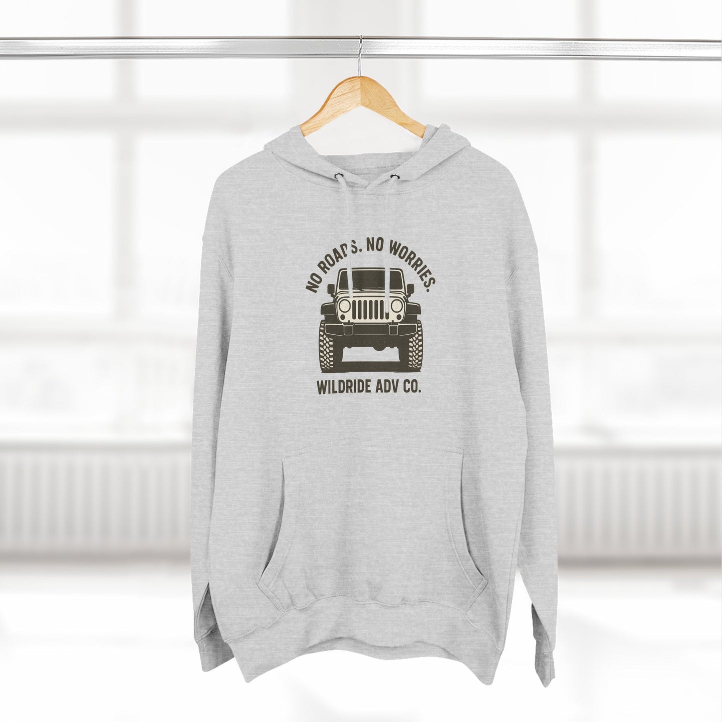 Adventure Fleece Hoodie - No Roads, No Worries