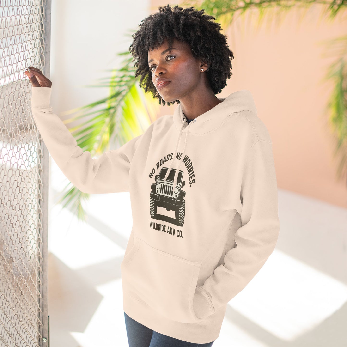 Adventure Fleece Hoodie - No Roads, No Worries
