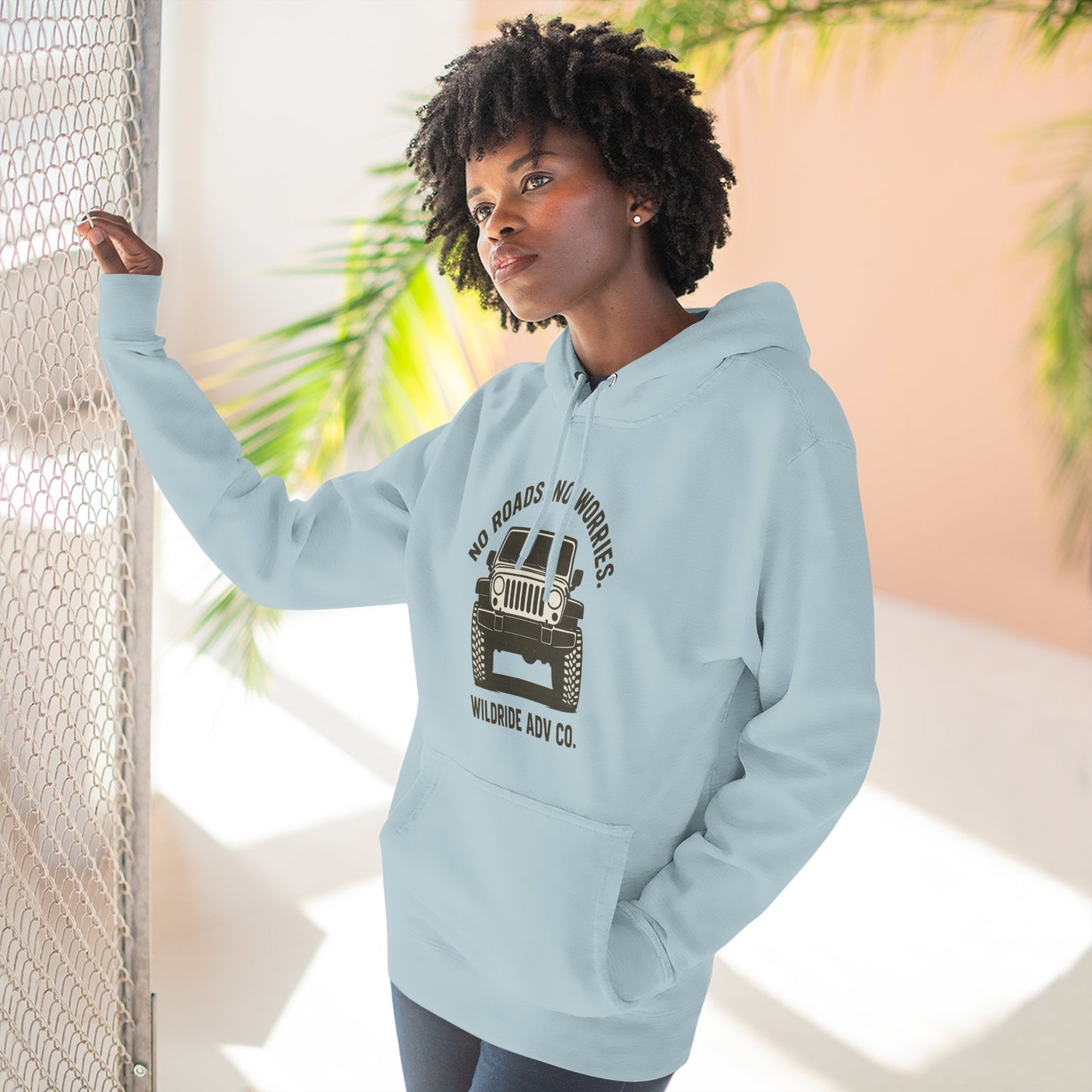 Adventure Fleece Hoodie - No Roads, No Worries