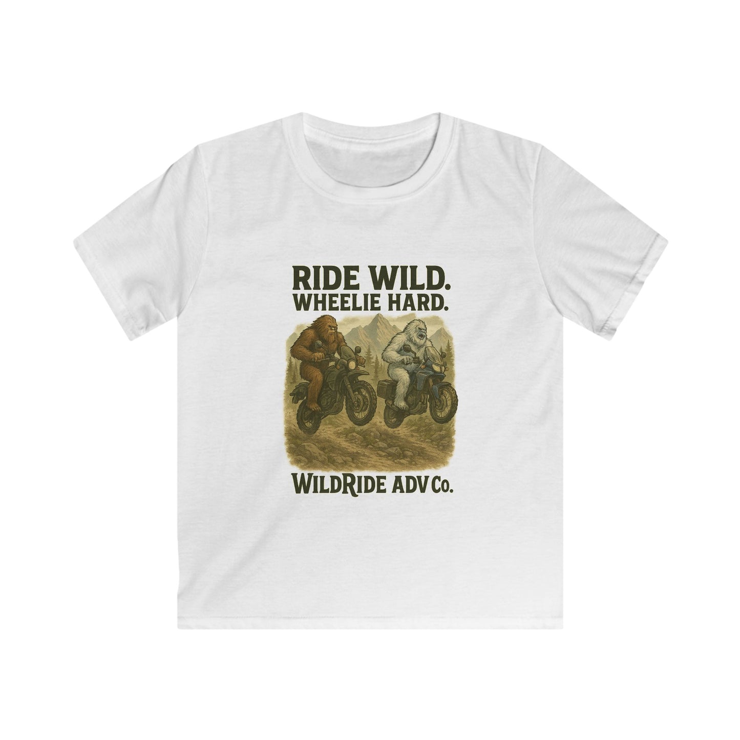 Kids Motorcycle Adventure Tee - 'Ride Wild, Wheelie Hard'