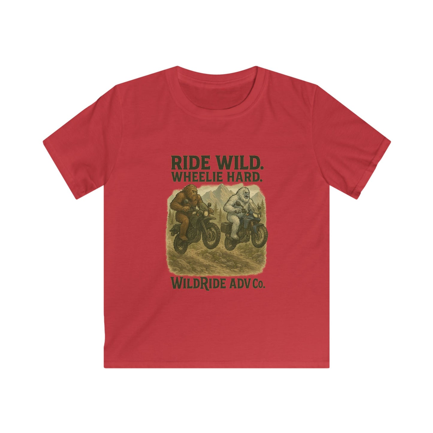 Kids Motorcycle Adventure Tee - 'Ride Wild, Wheelie Hard'