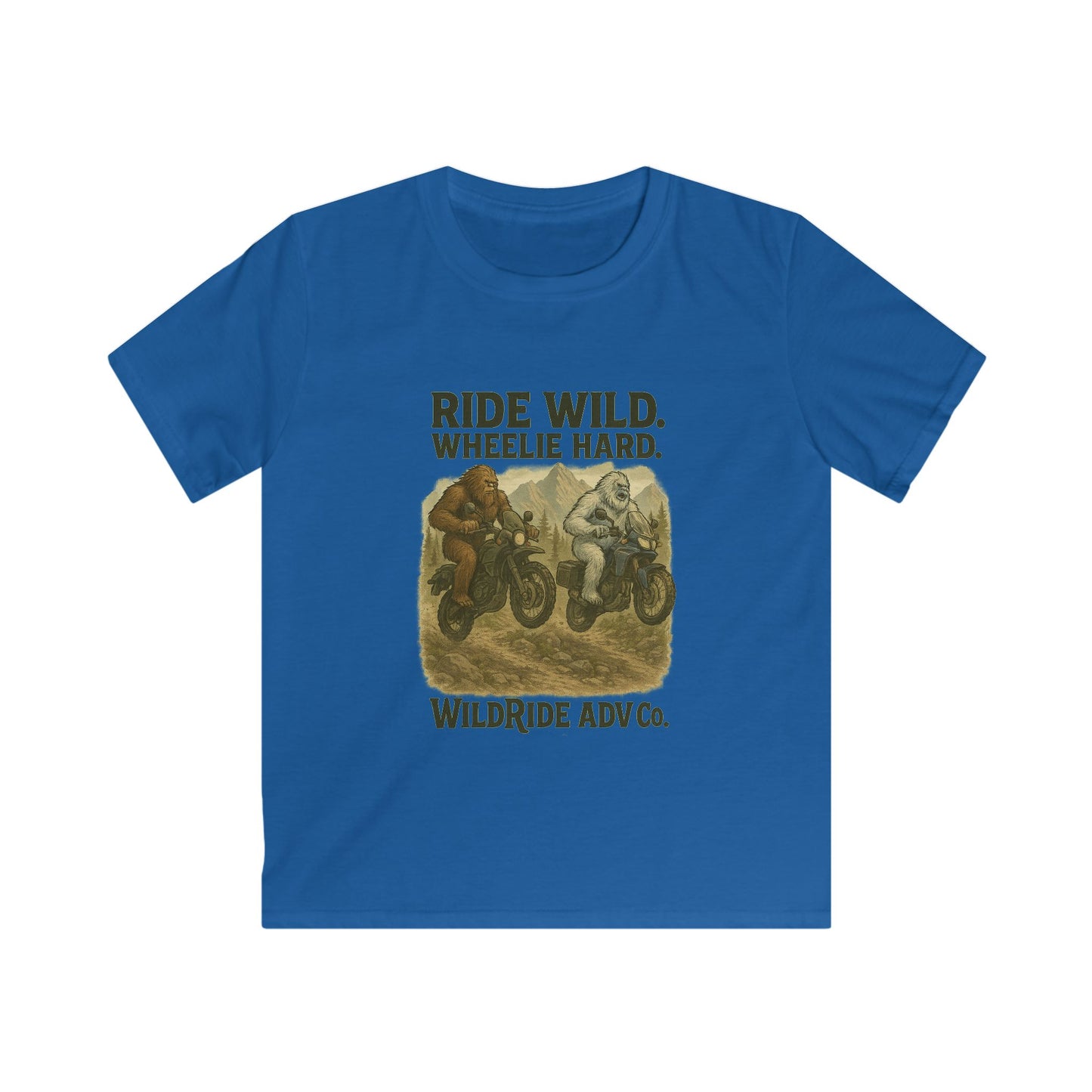 Kids Motorcycle Adventure Tee - 'Ride Wild, Wheelie Hard'