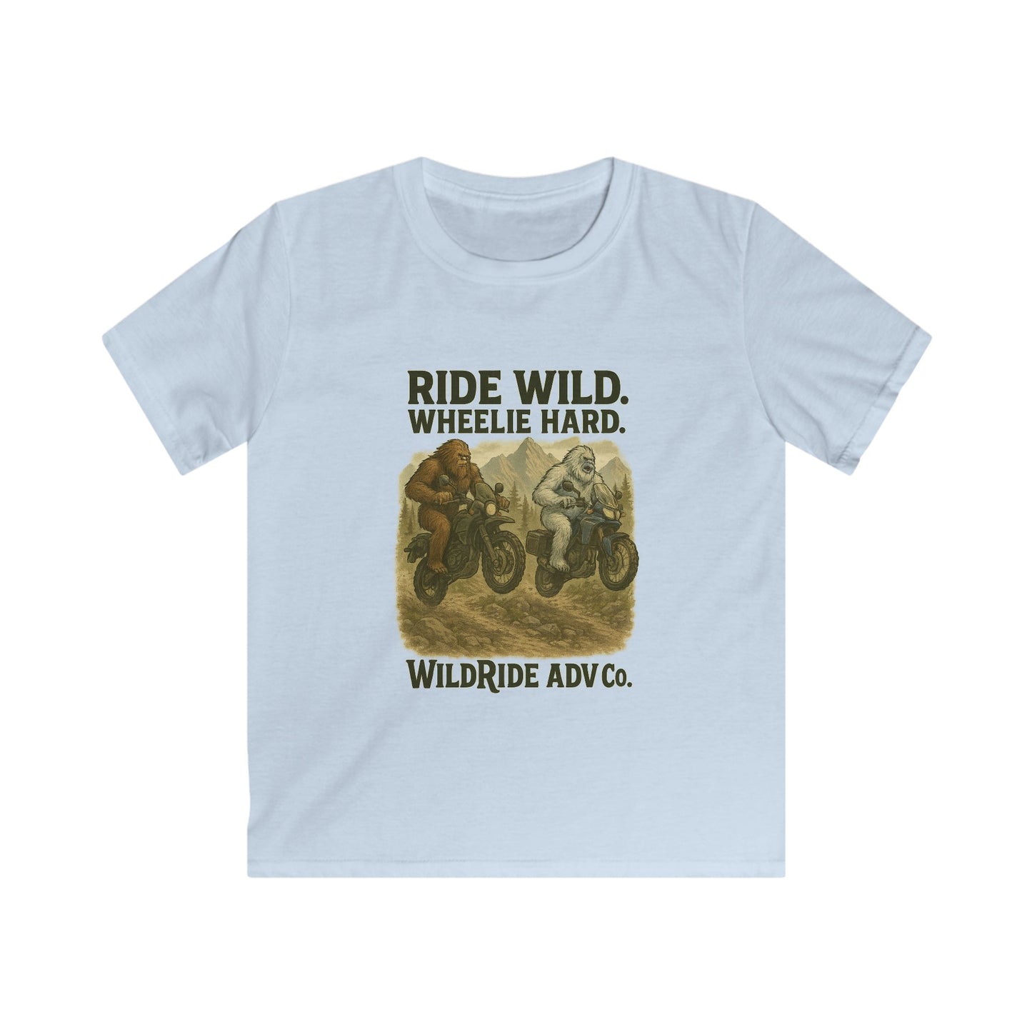 Kids Motorcycle Adventure Tee - 'Ride Wild, Wheelie Hard'