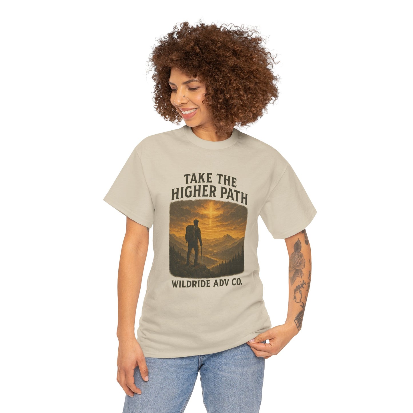 Adventure-Inspired Tee - Explore the Higher Path Faith Based