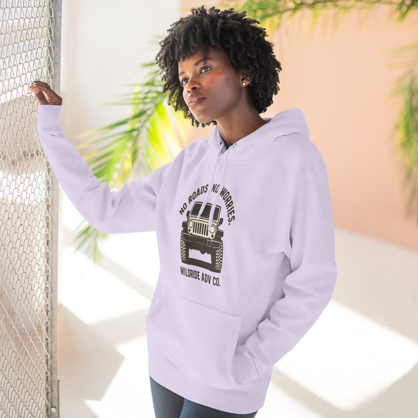 Adventure Fleece Hoodie - No Roads, No Worries