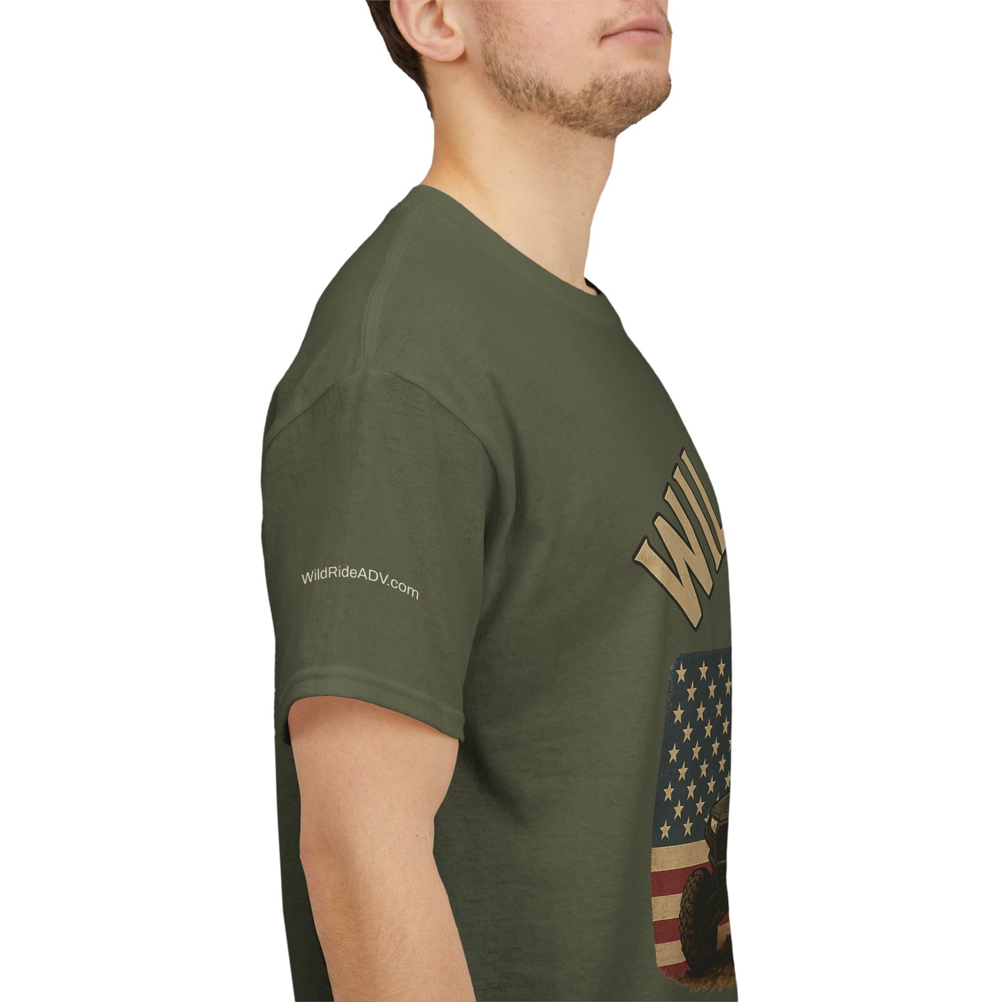 WildRide's Signature Off-Road Design, Patriotic Graphic Tee