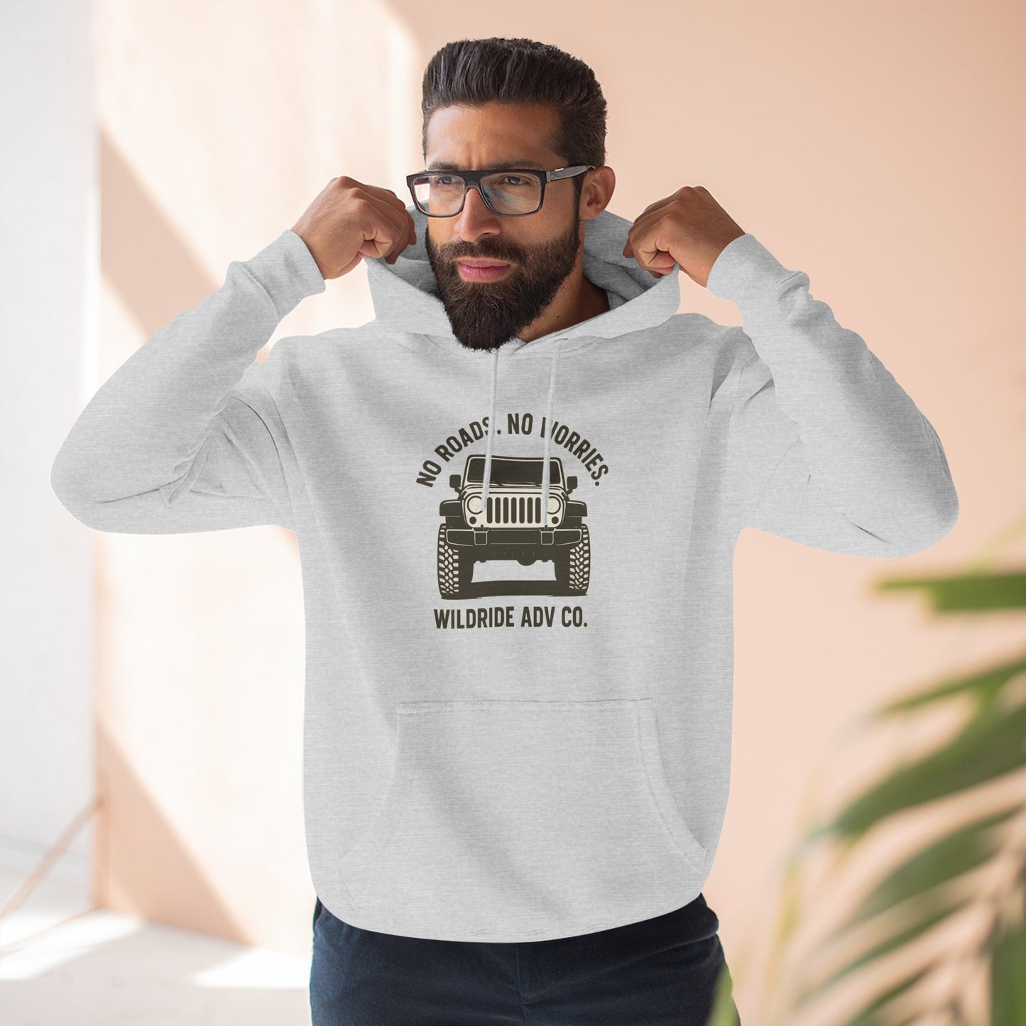 Adventure Fleece Hoodie - No Roads, No Worries