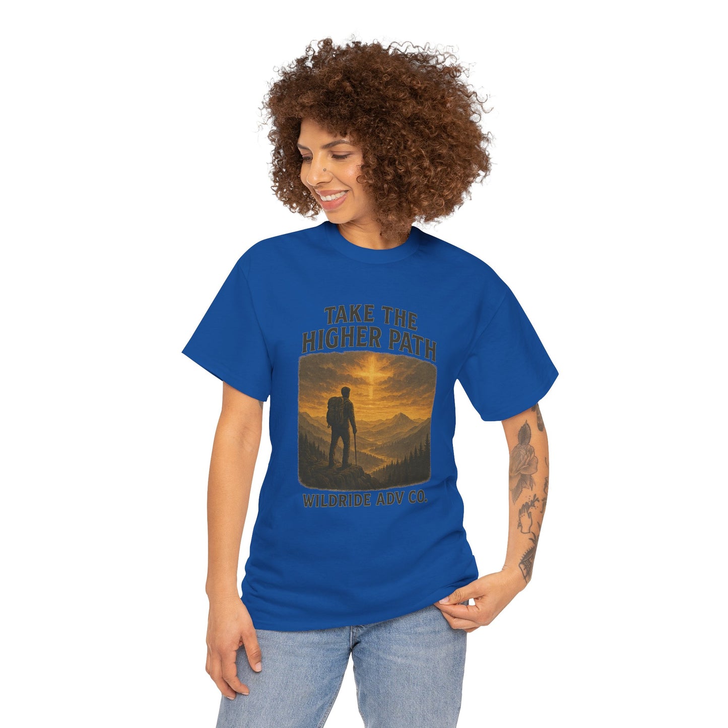 Adventure-Inspired Tee - Explore the Higher Path Faith Based