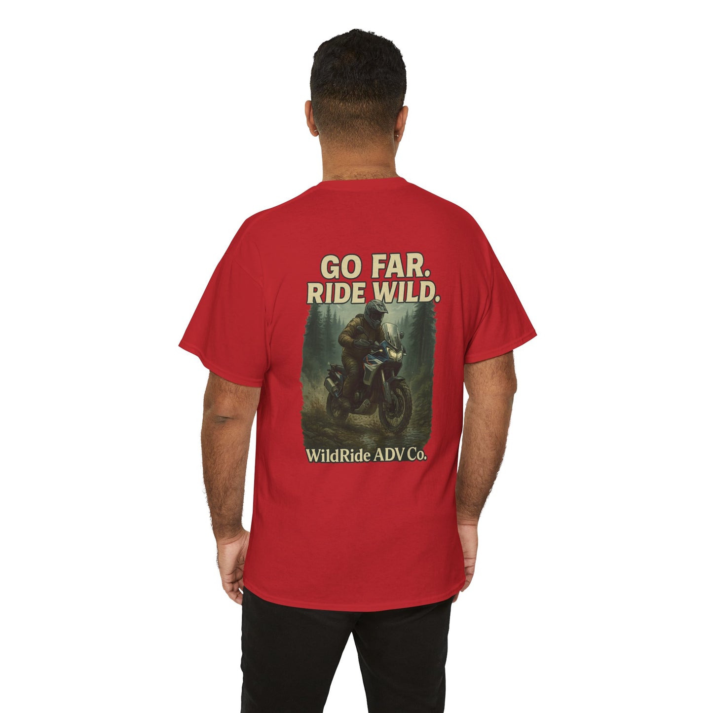 'Go Far, Ride Wild', Motorcycle Shirt, Epic Outdoor Style