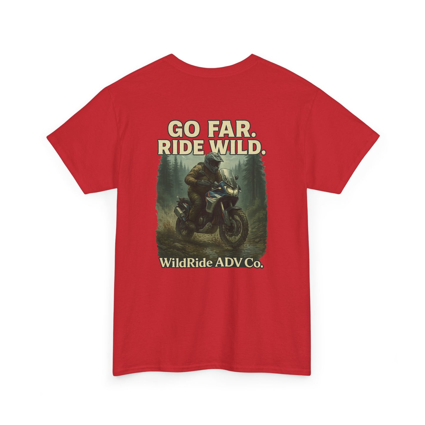 'Go Far, Ride Wild', Motorcycle Shirt, Epic Outdoor Style
