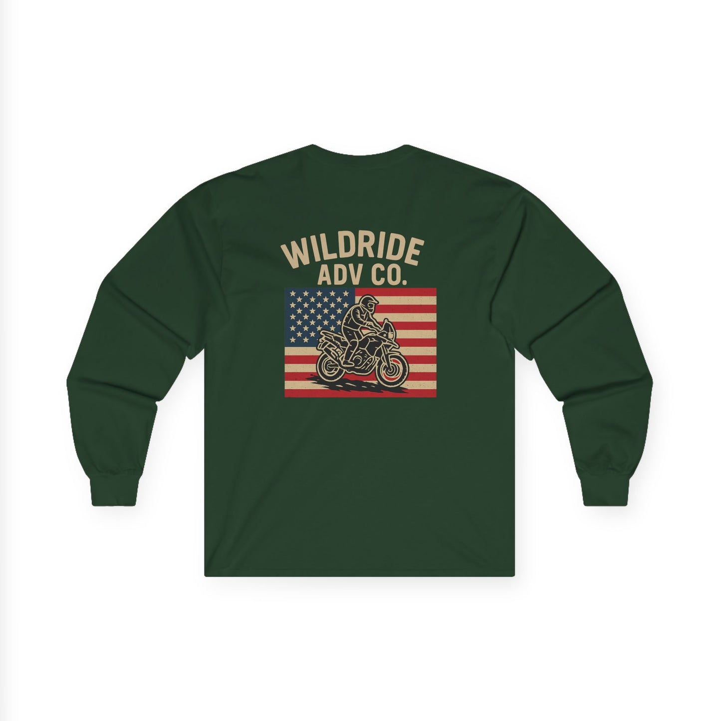 Wildride Adventure Co Patriotic Long Sleeve Tee