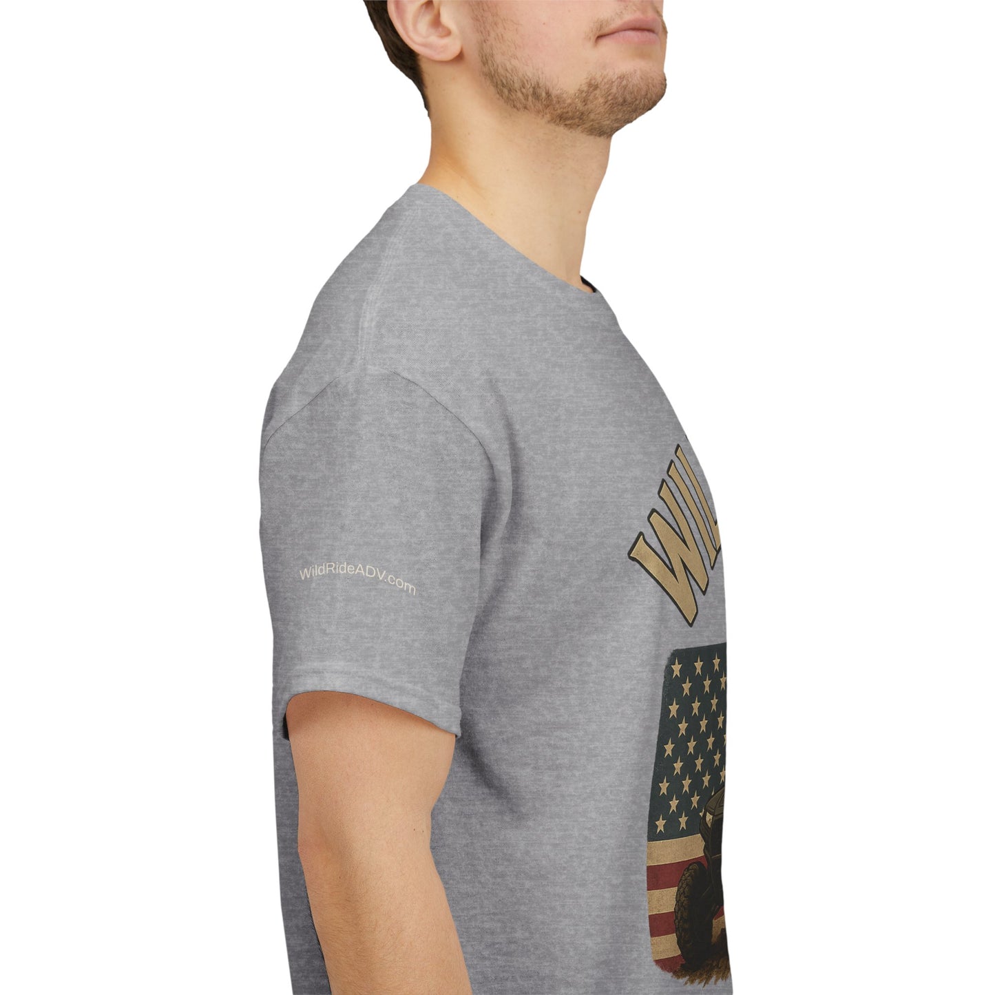 WildRide's Signature Off-Road Design, Patriotic Graphic Tee