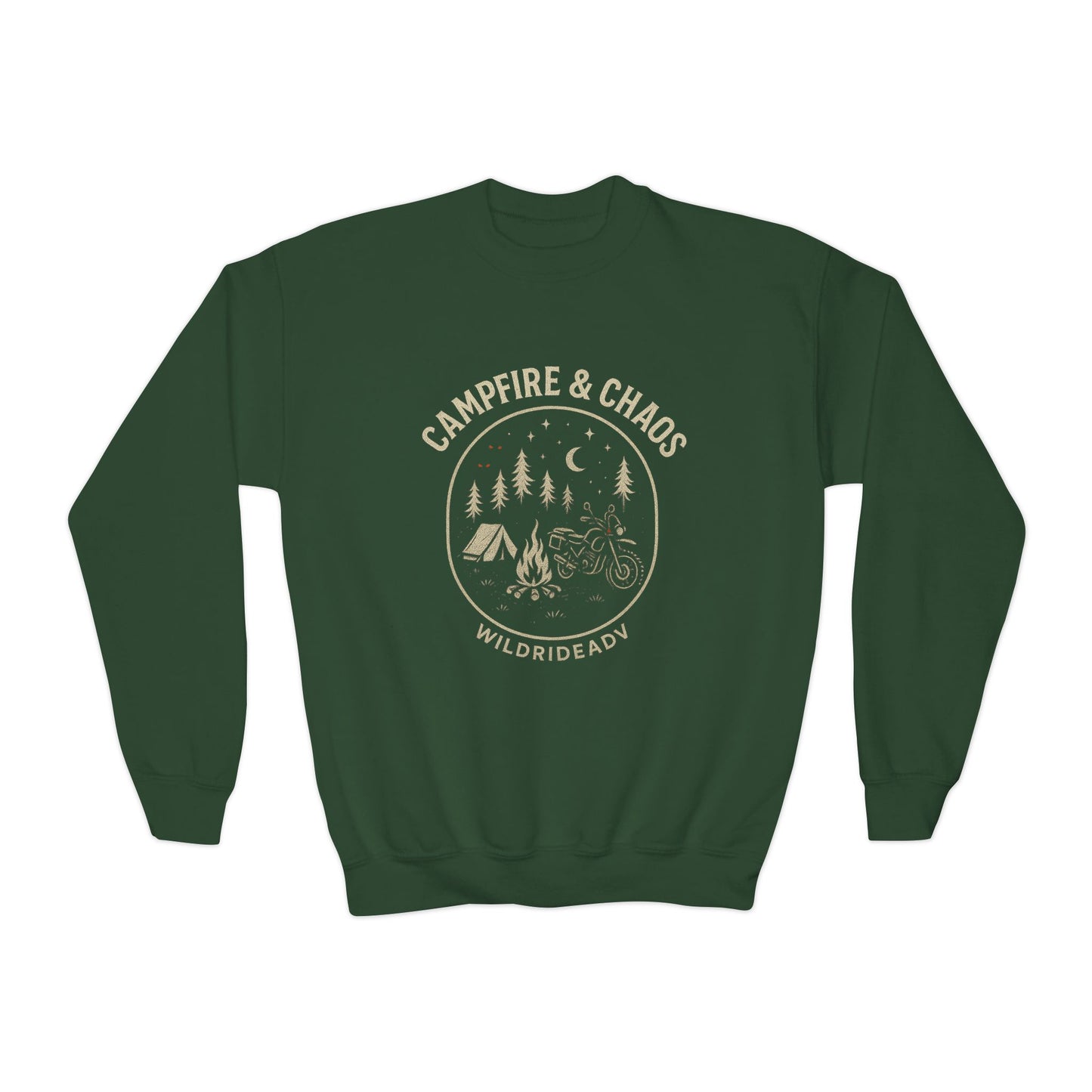 Campfire & Chaos Youth Crewneck Sweatshirt