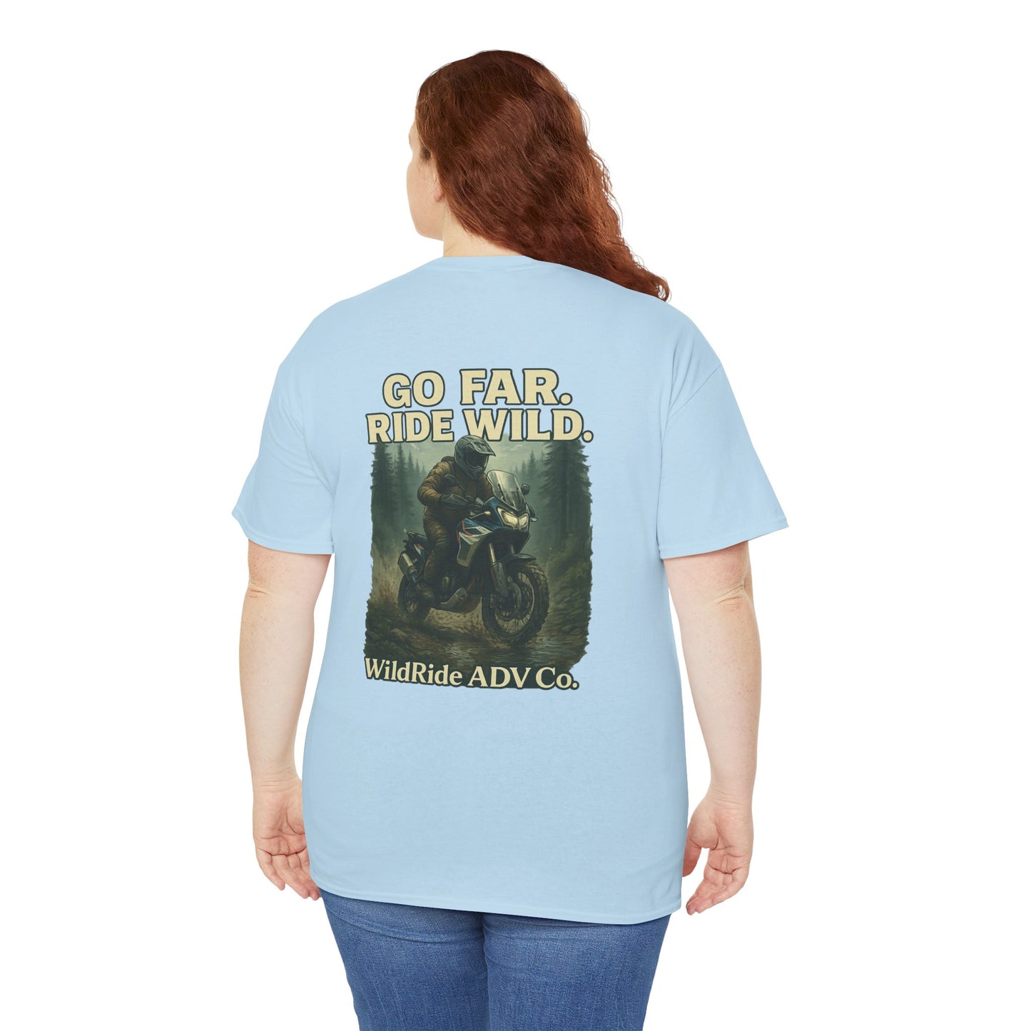 'Go Far, Ride Wild', Motorcycle Shirt, Epic Outdoor Style