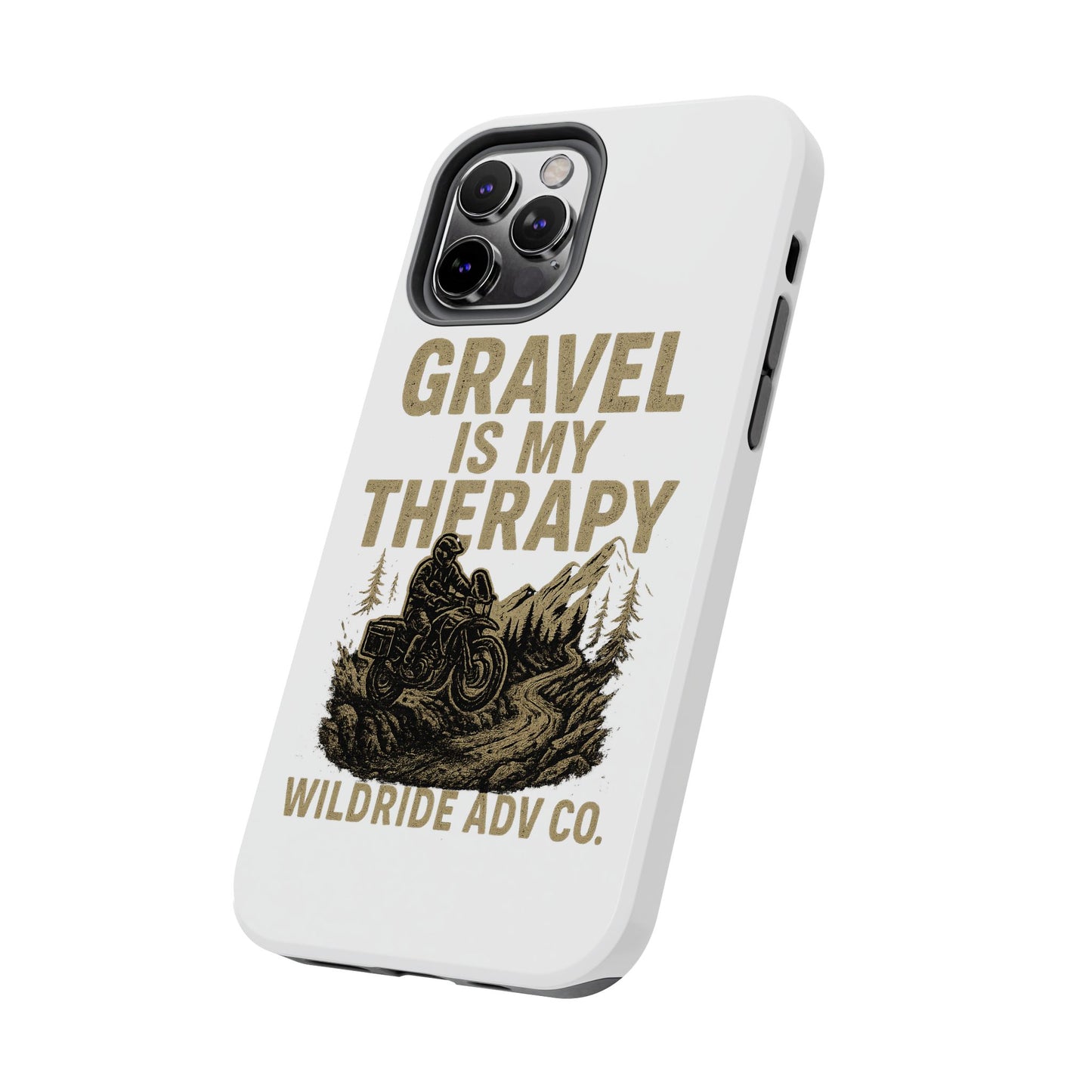 Gravel Therapy Phone Case, Tough Motorcycle Phone Cover, Adventure Gift, Off-Road Enthusiast Accessory, Stylish Biker Case