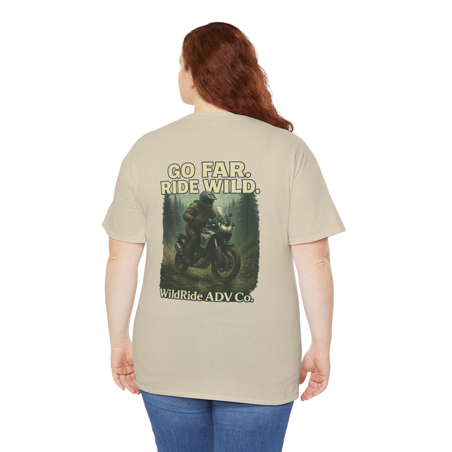 'Go Far, Ride Wild', Motorcycle Shirt, Epic Outdoor Style