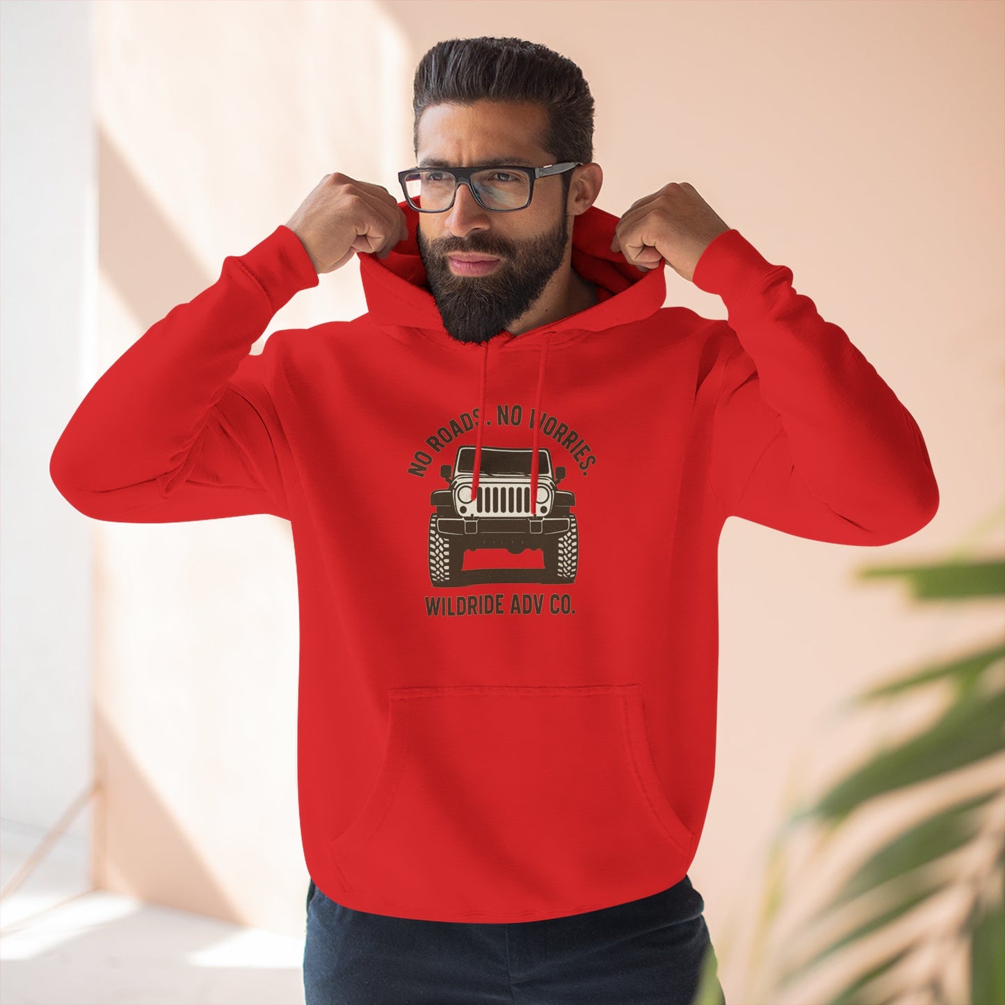 Adventure Fleece Hoodie - No Roads, No Worries