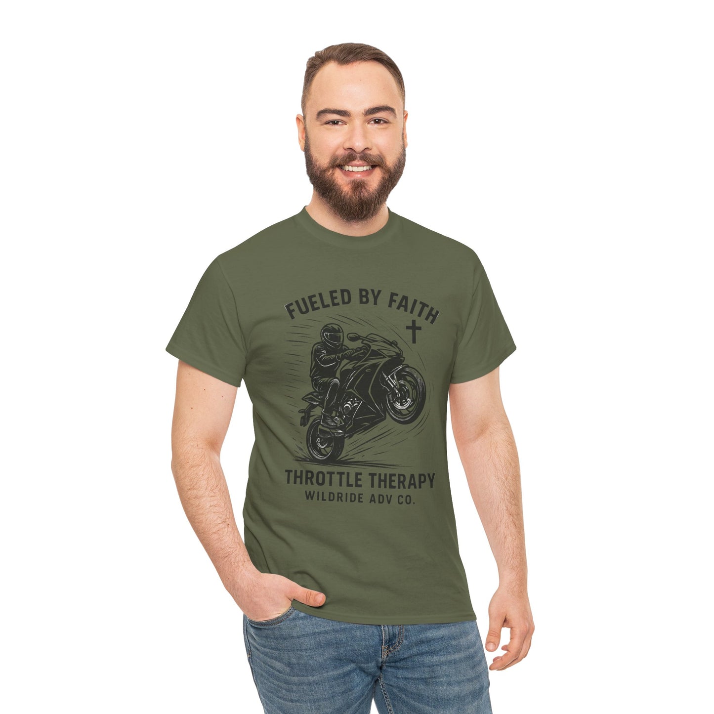 Motorcycle Faith Tee, Throttle Therapy Shirt, Sport Bike Shirt