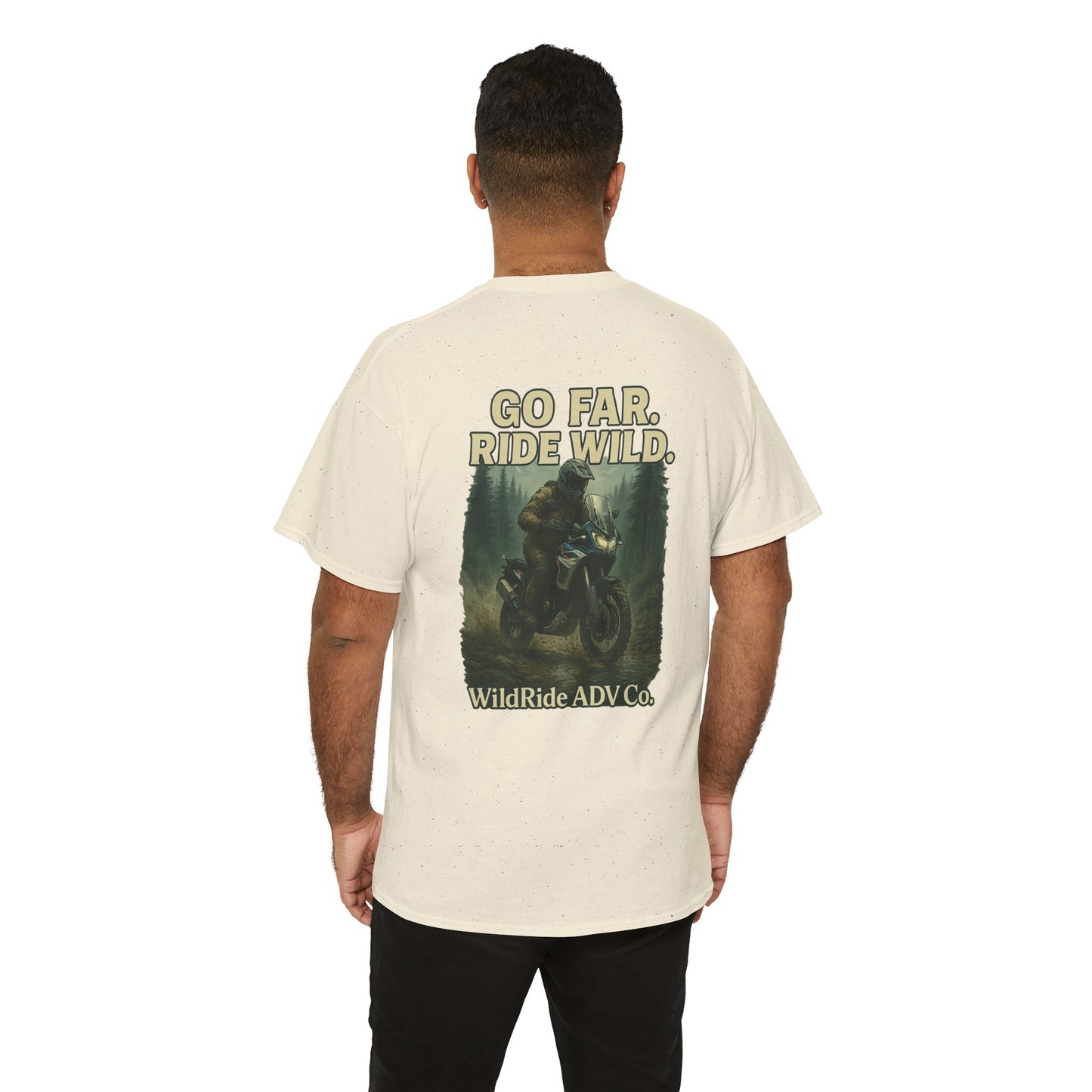 'Go Far, Ride Wild', Motorcycle Shirt, Epic Outdoor Style