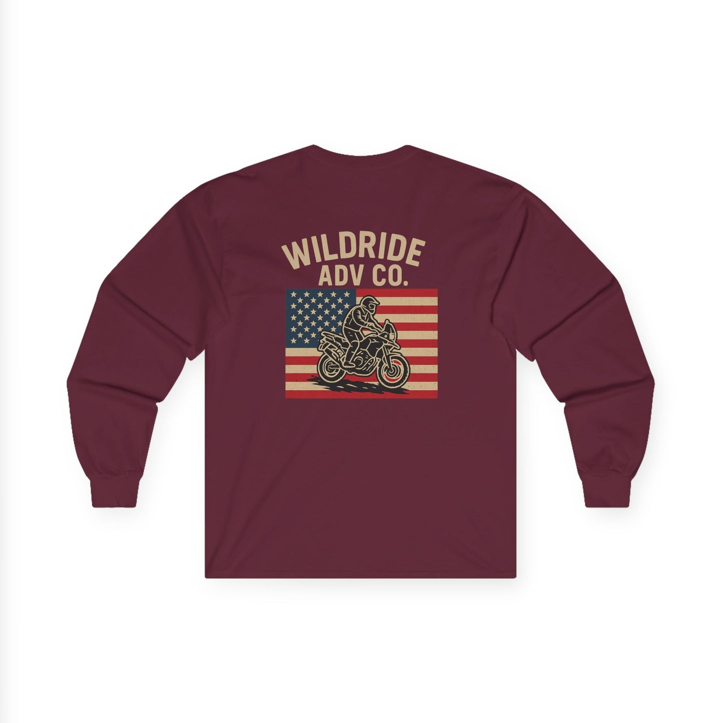 Wildride Adventure Co Patriotic Long Sleeve Tee