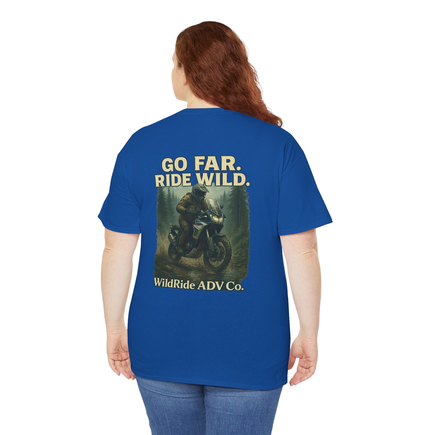 'Go Far, Ride Wild', Motorcycle Shirt, Epic Outdoor Style