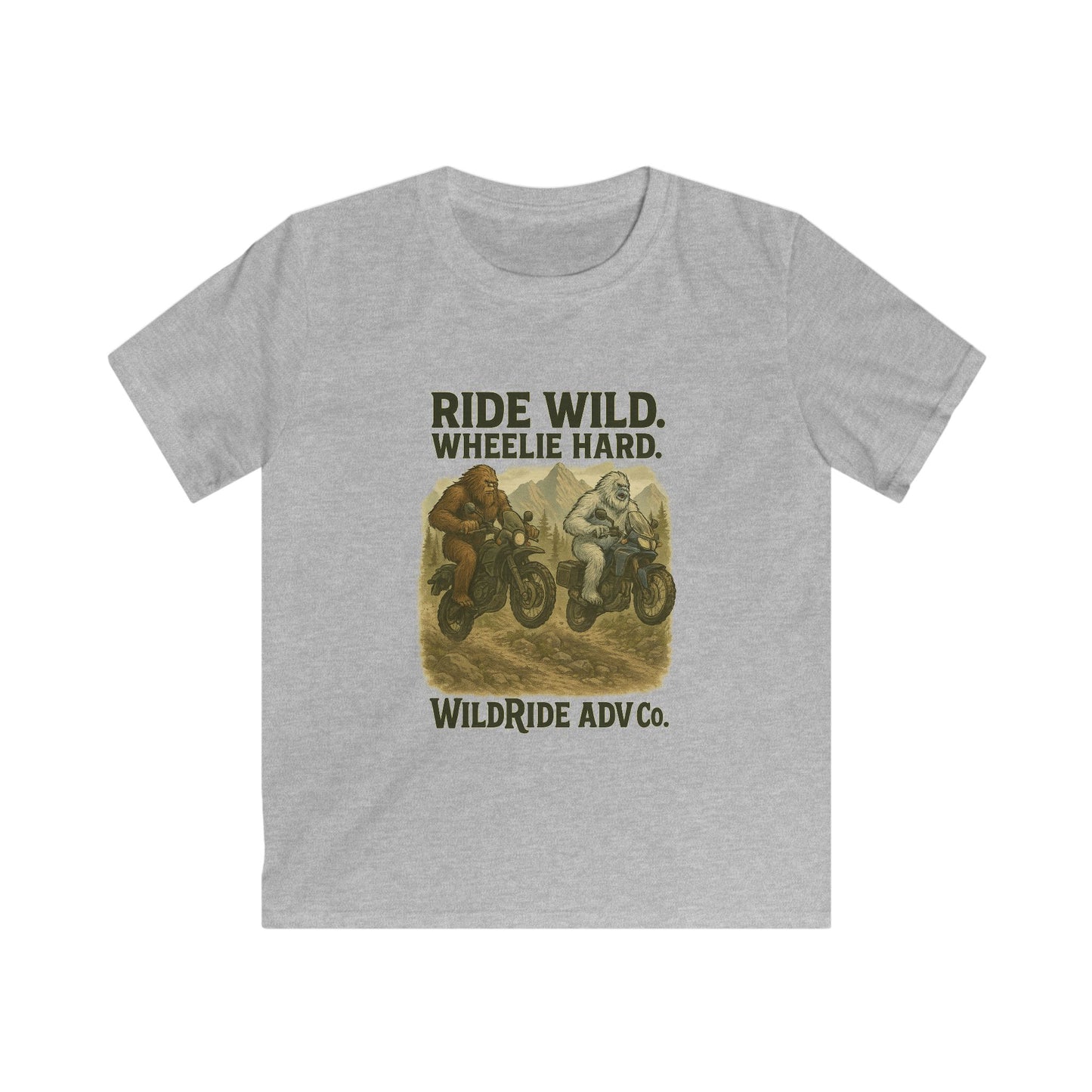 Kids Motorcycle Adventure Tee - 'Ride Wild, Wheelie Hard'