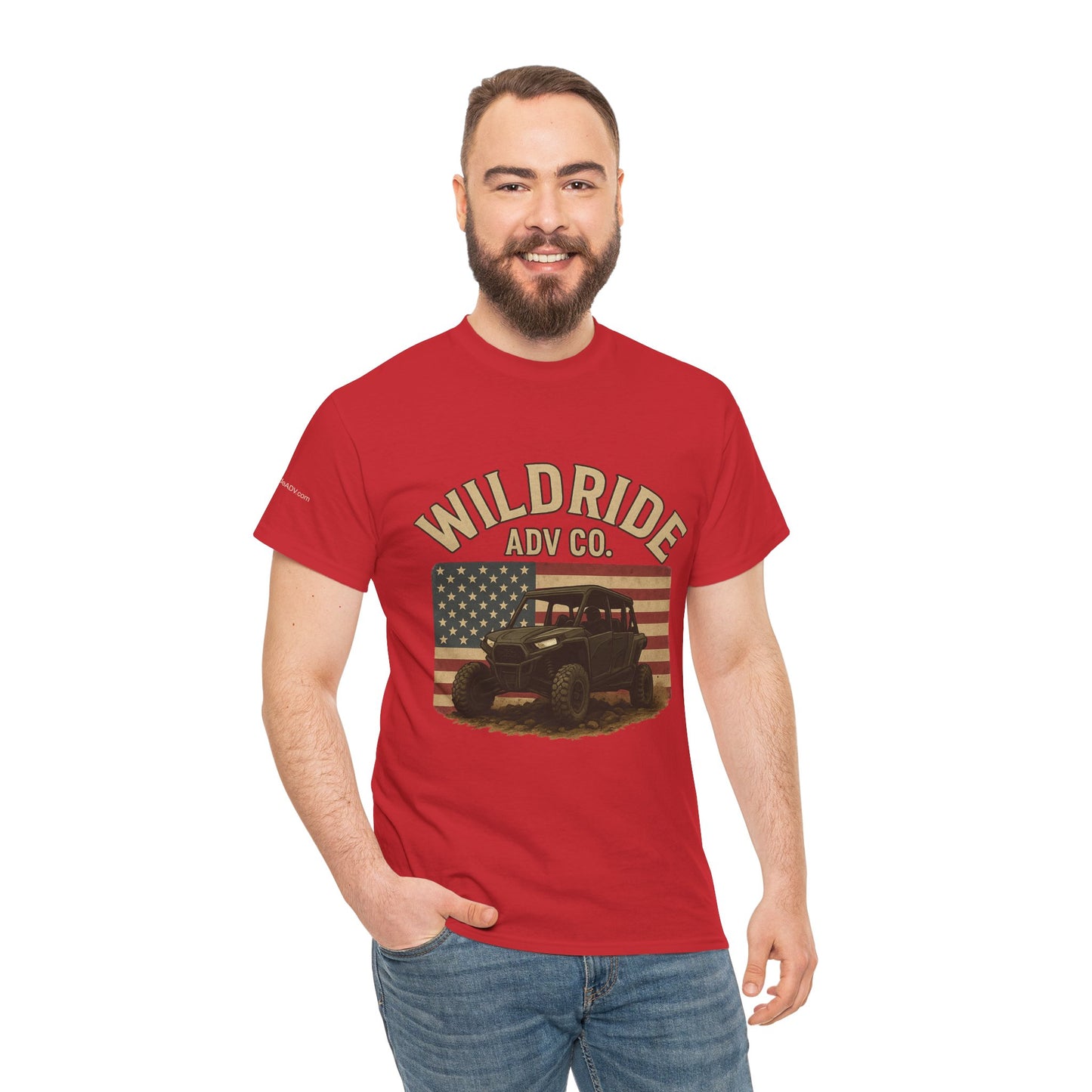 WildRide's Signature Off-Road Design, Patriotic Graphic Tee