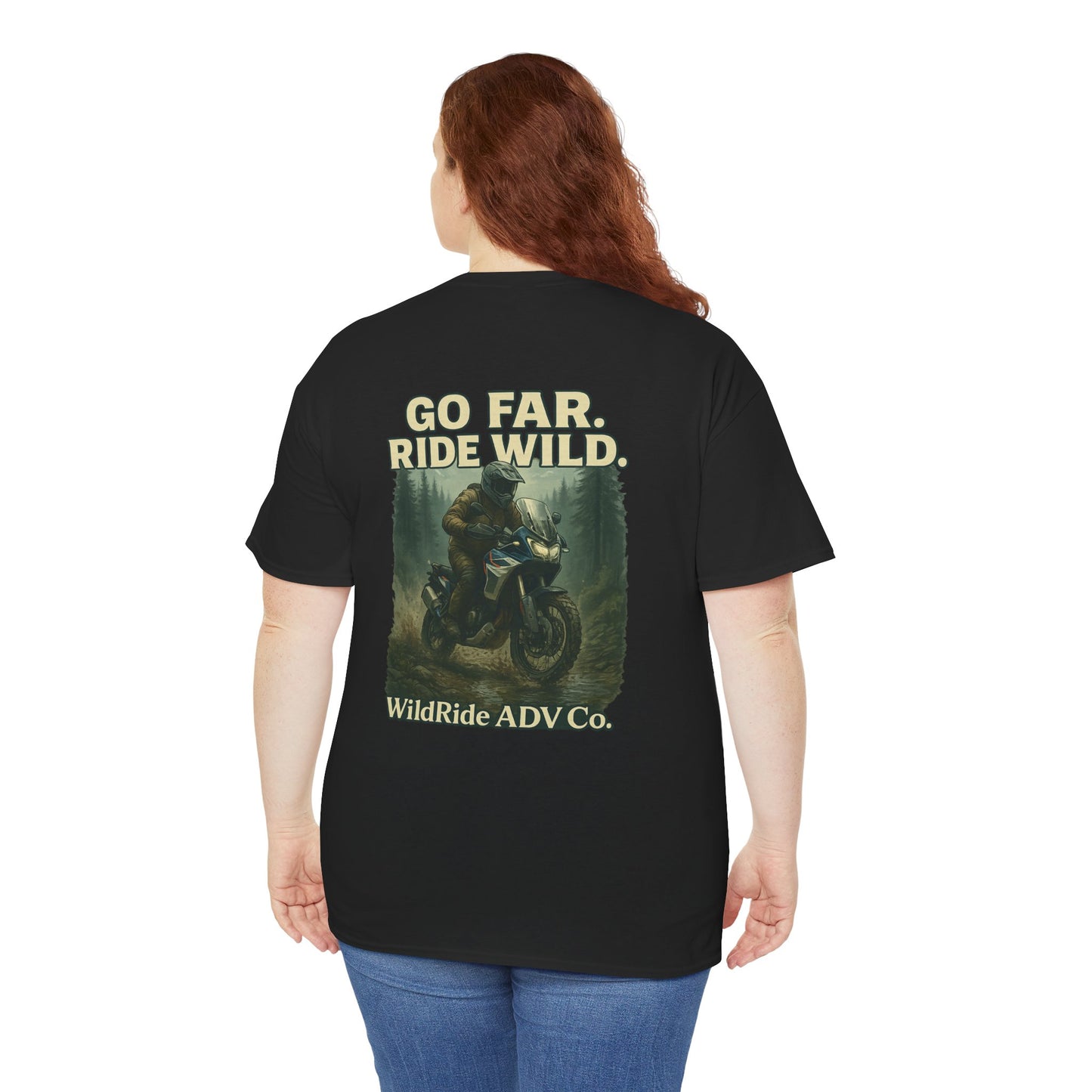 'Go Far, Ride Wild', Motorcycle Shirt, Epic Outdoor Style
