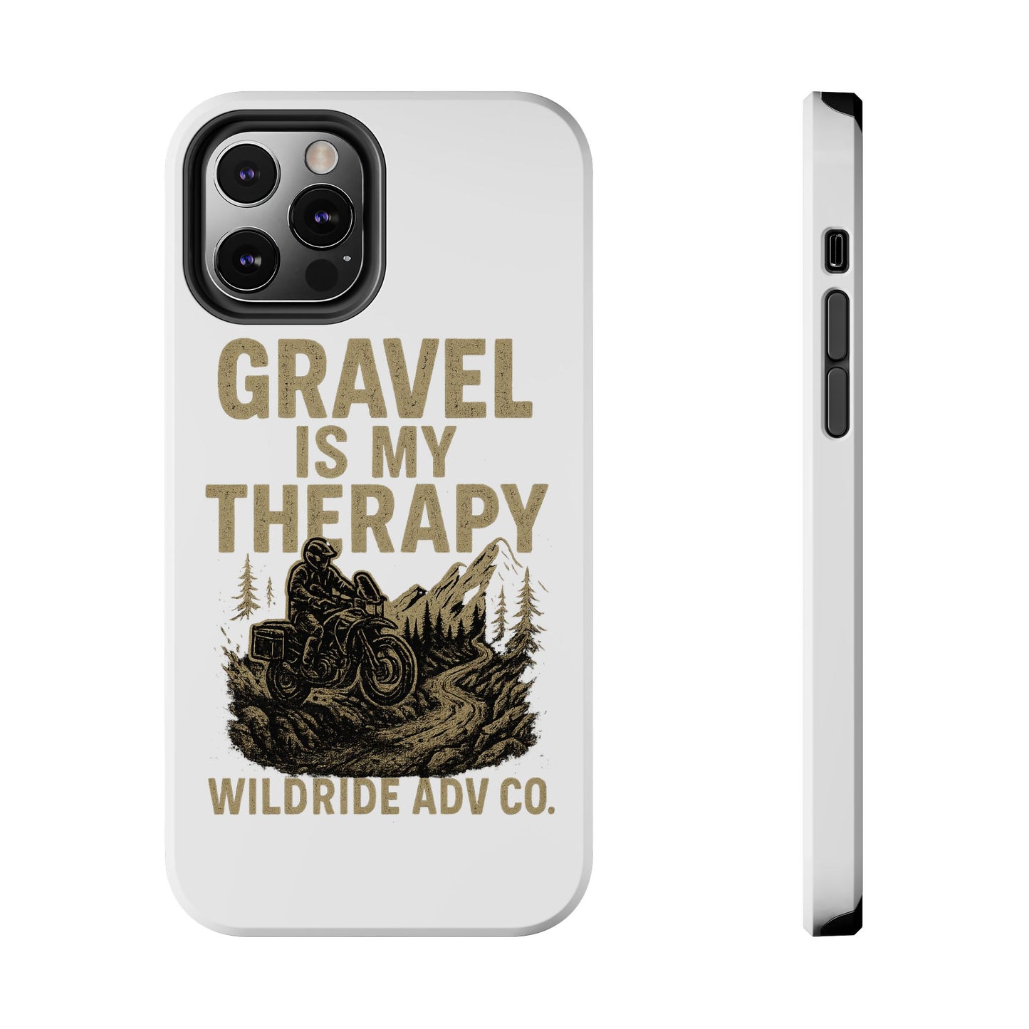 Gravel Therapy Phone Case, Tough Motorcycle Phone Cover, Adventure Gift, Off-Road Enthusiast Accessory, Stylish Biker Case
