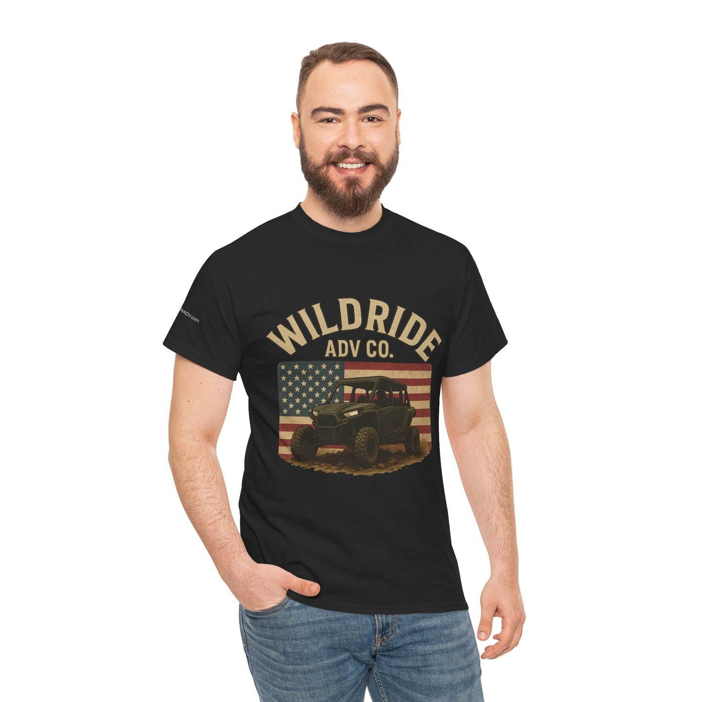 WildRide's Signature Off-Road Design, Patriotic Graphic Tee