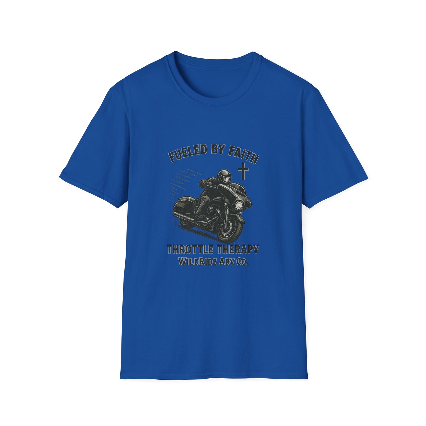 Fueled By Faith,Throttle Therapy Shirt Softstyle Tee, Bagger Edition