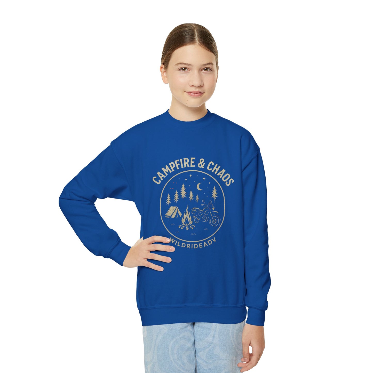 Campfire & Chaos Youth Crewneck Sweatshirt