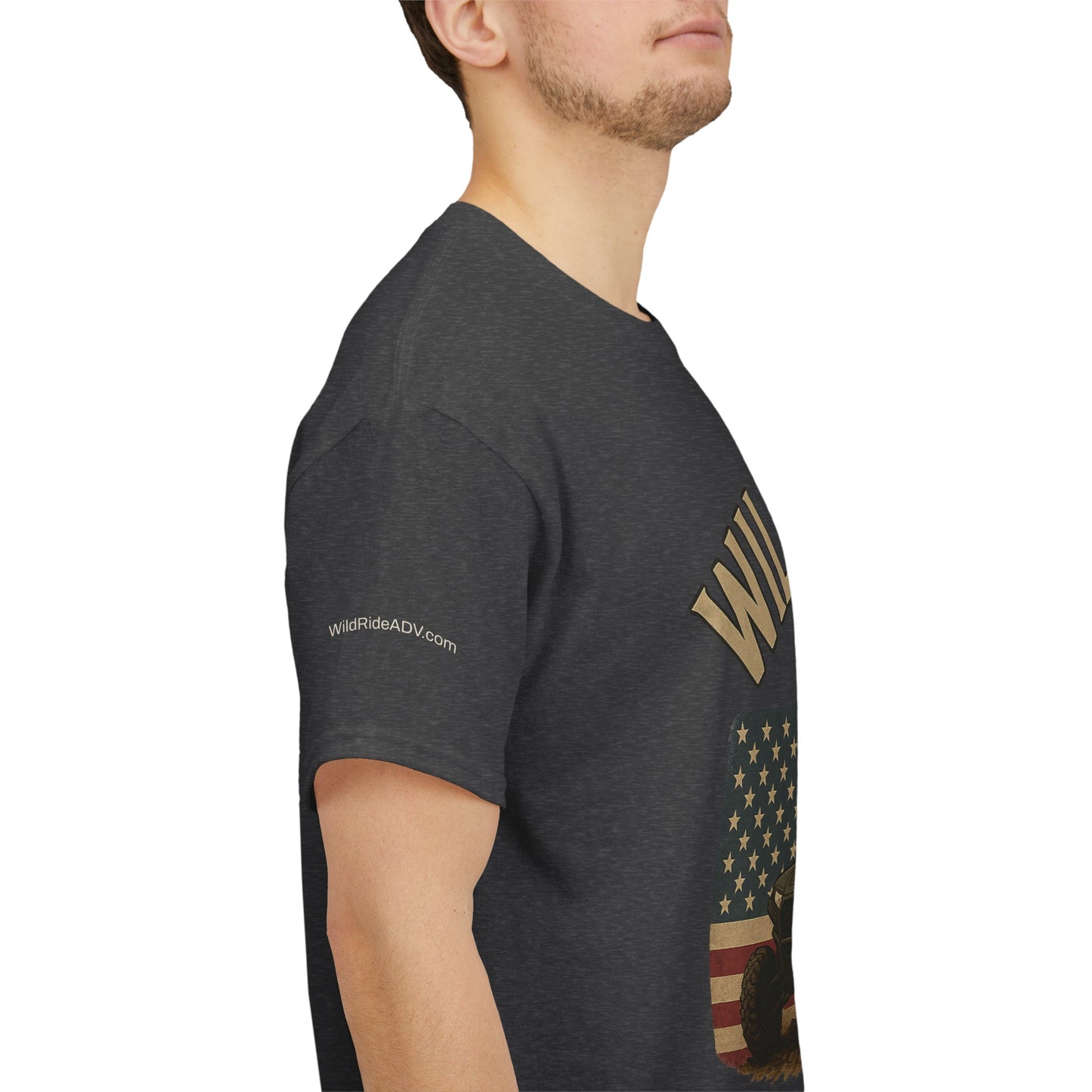WildRide's Signature Off-Road Design, Patriotic Graphic Tee