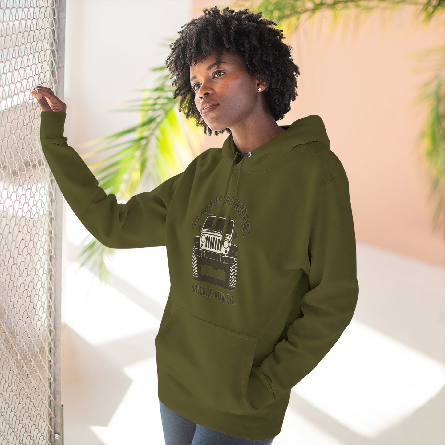 Adventure Fleece Hoodie - No Roads, No Worries
