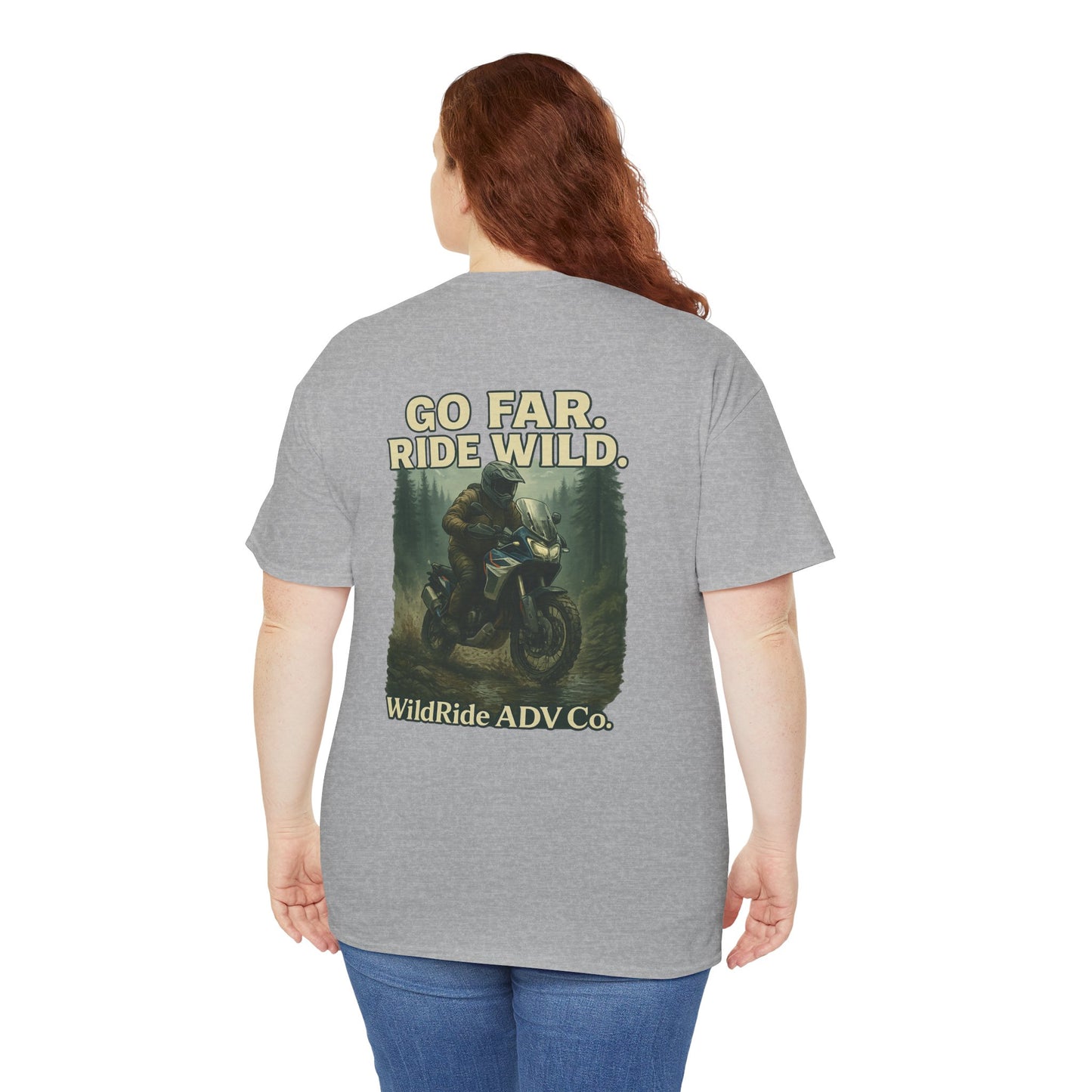 'Go Far, Ride Wild', Motorcycle Shirt, Epic Outdoor Style