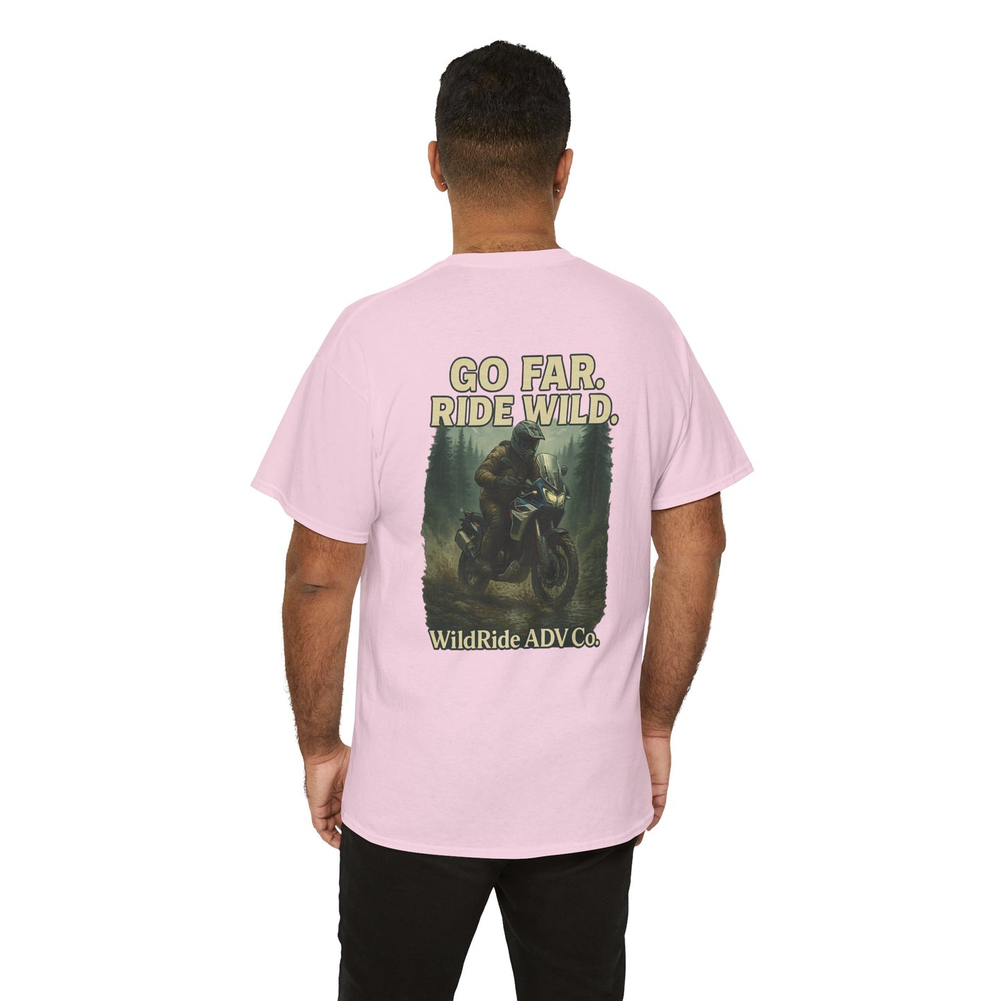 'Go Far, Ride Wild', Motorcycle Shirt, Epic Outdoor Style