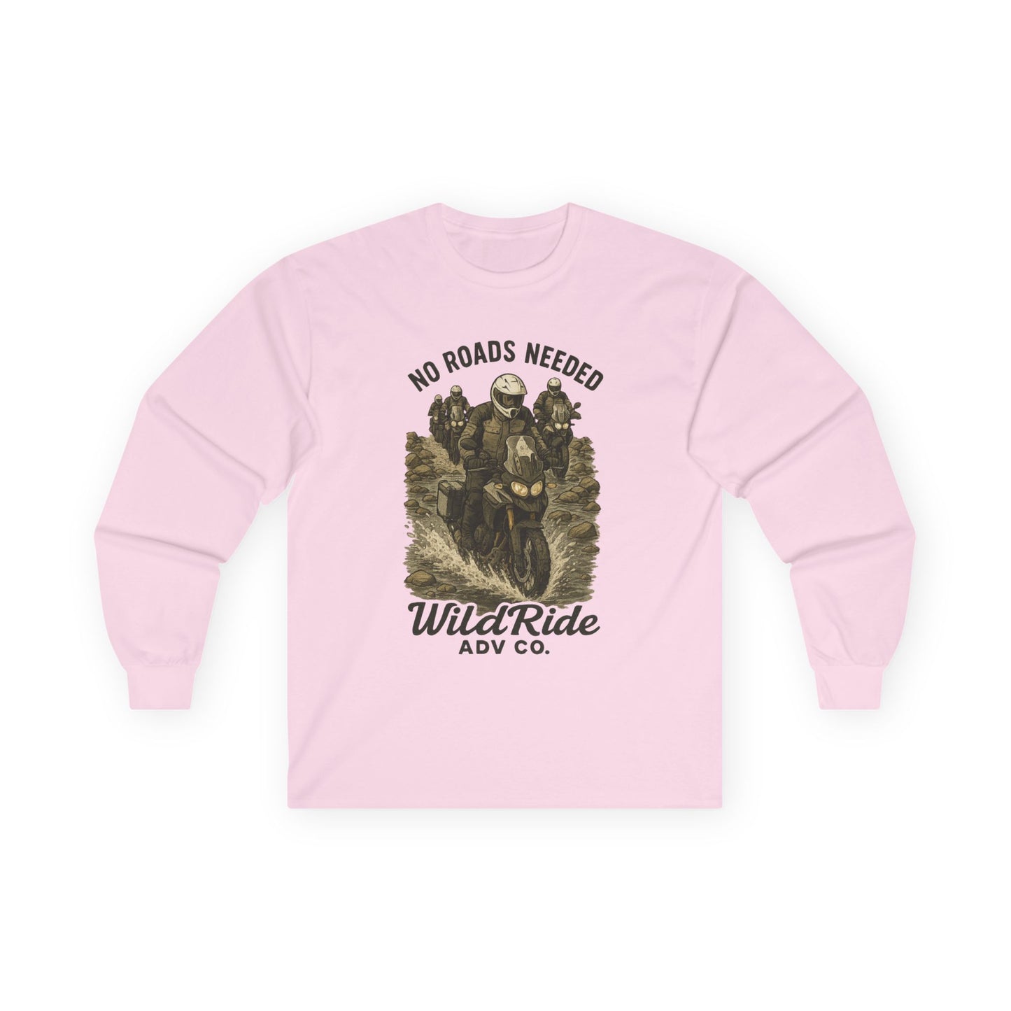 No Roads Needed Adventure Motorcycle Long Sleeve Tee