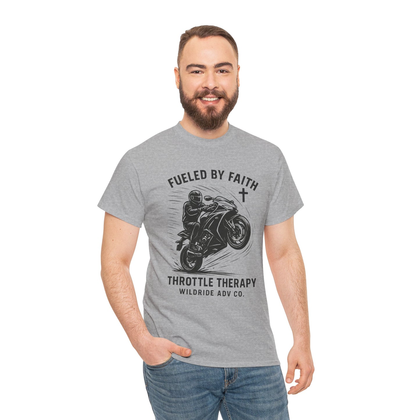 Motorcycle Faith Tee, Throttle Therapy Shirt, Sport Bike Shirt