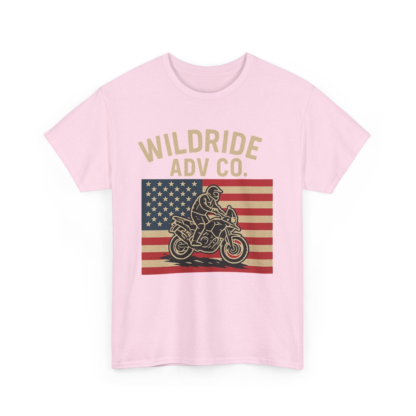 Wildride Adventure Co. Tee - Adventure Motorcycle, American Flag