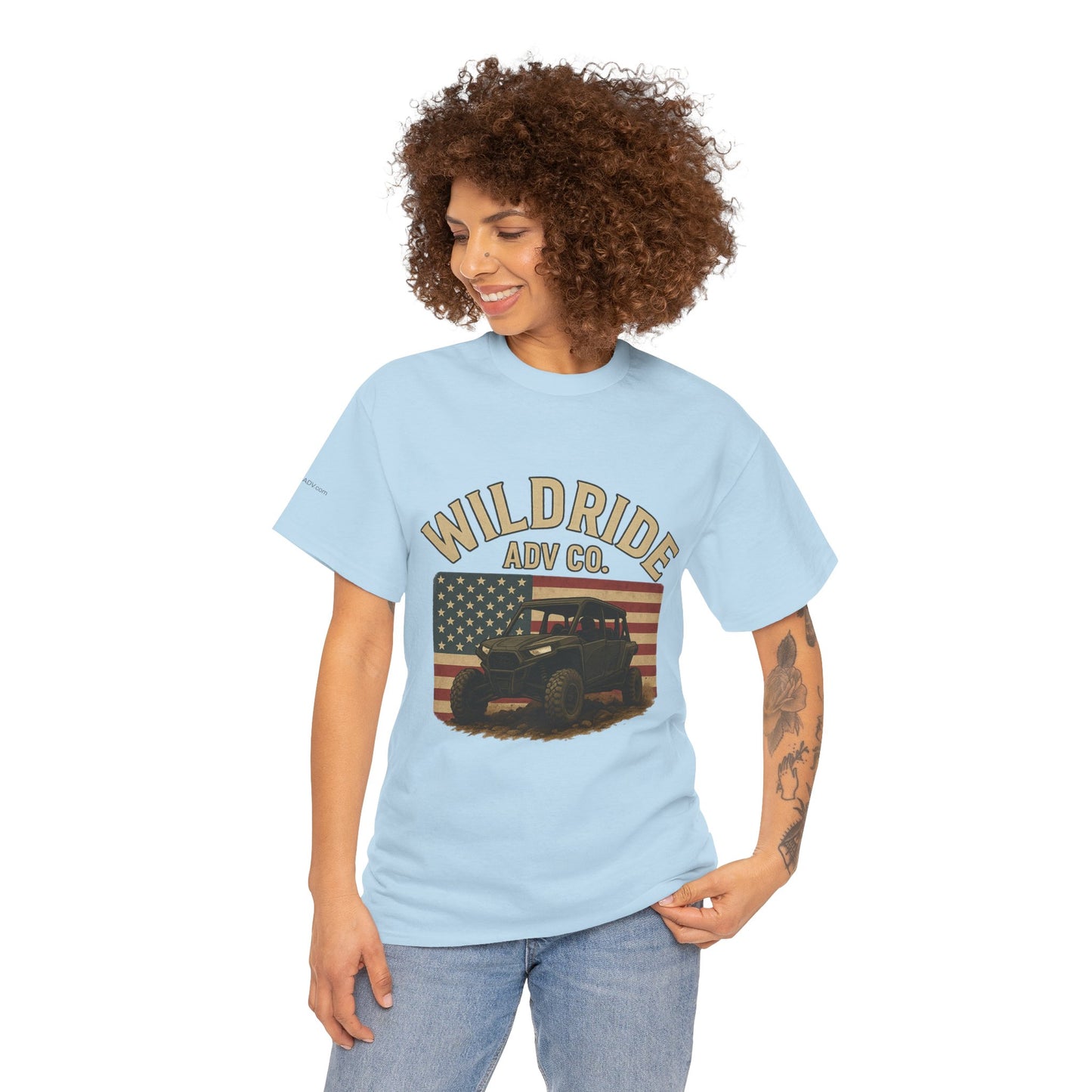 WildRide's Signature Off-Road Design, Patriotic Graphic Tee