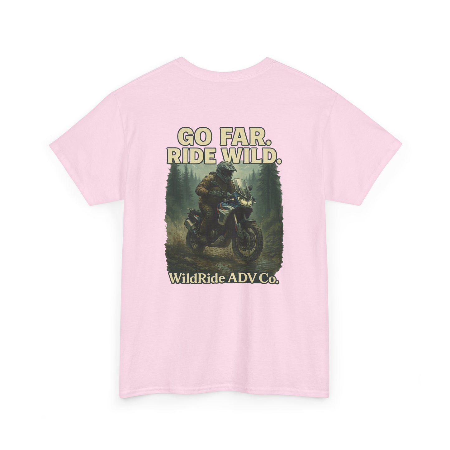 'Go Far, Ride Wild', Motorcycle Shirt, Epic Outdoor Style