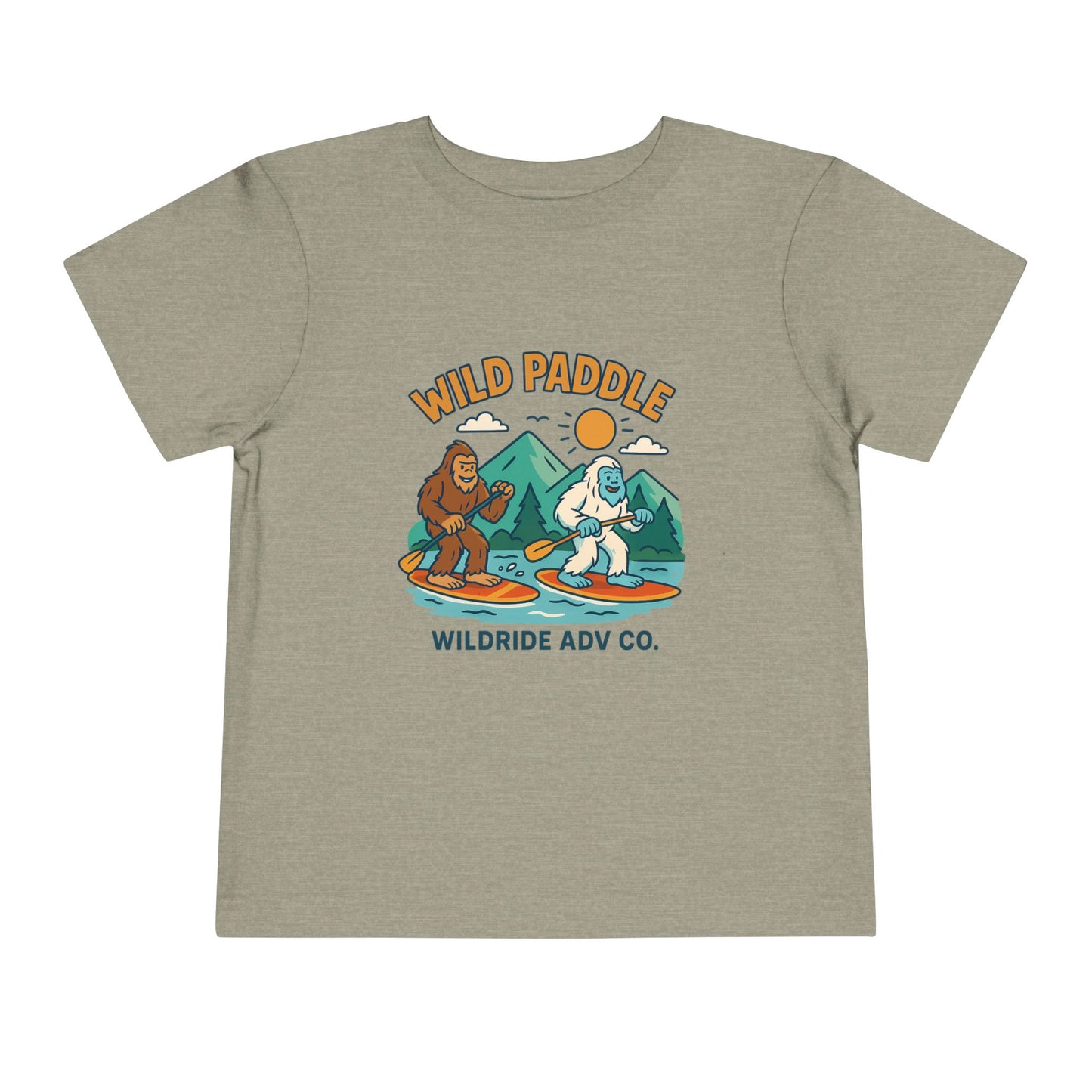 Bigfoot Paddle board Toddler Tee, Fun Animal T-Shirt